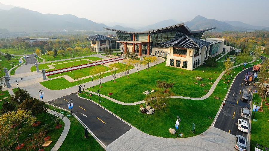 The Yanqi Lake, the venue for the 2014 Asia-Pacific Economic Cooperation Economic Leaders' Week in Beijing, capital of China, October 22, 2014. /Xinhua