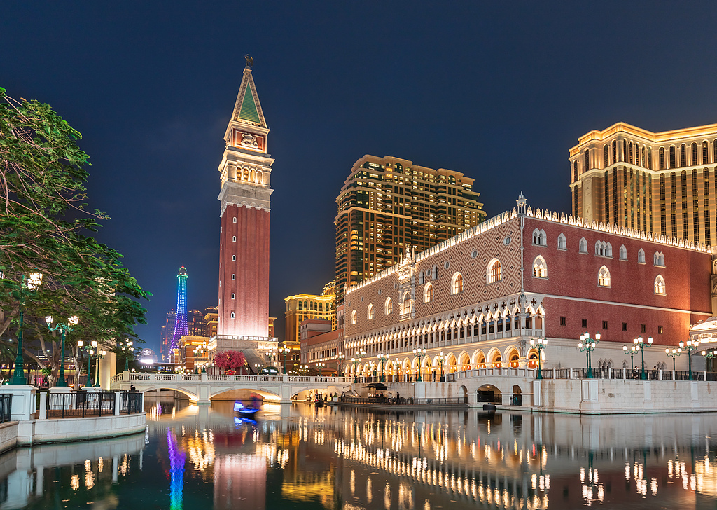 A file photo shows an exterior view of The Venetian Macao. /CFP