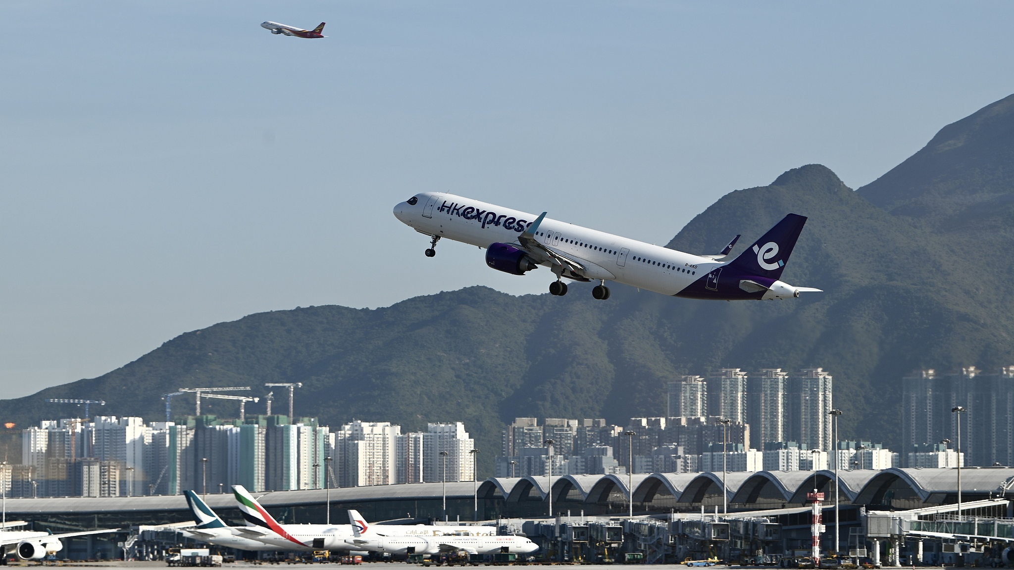 A three-runway system at Hong Kong International Airport officially goes into service in south China's Hong Kong Special Administrative Region, November 28, 2024. /CFP