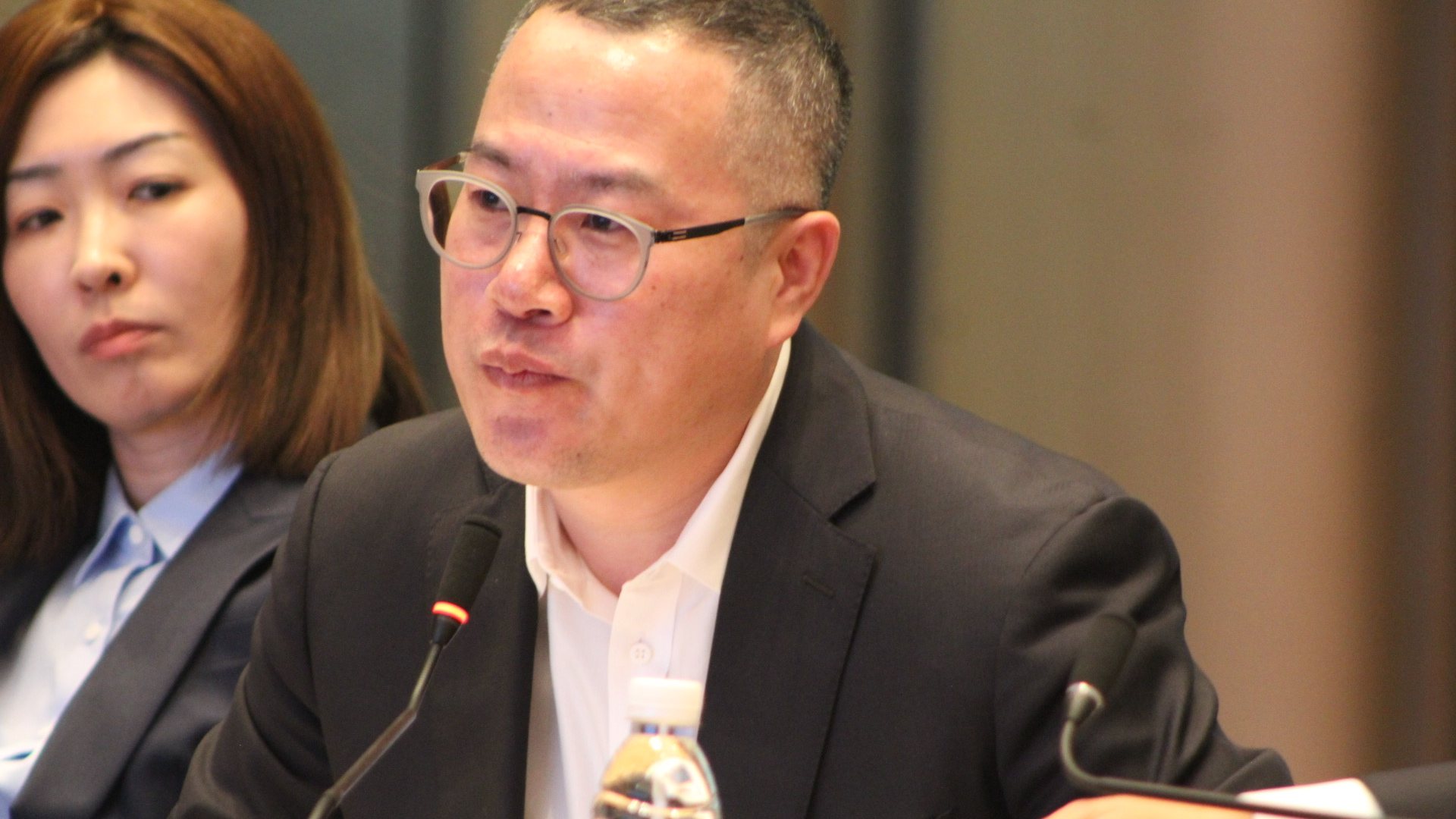 He Yuxin, executive vice president of PowerChina (Americas sub-region) responding to questions posed by Latin American and Caribbean journalists during a press briefing in Beijing, China, November 10, 2024. Gavin Riley/Our Today