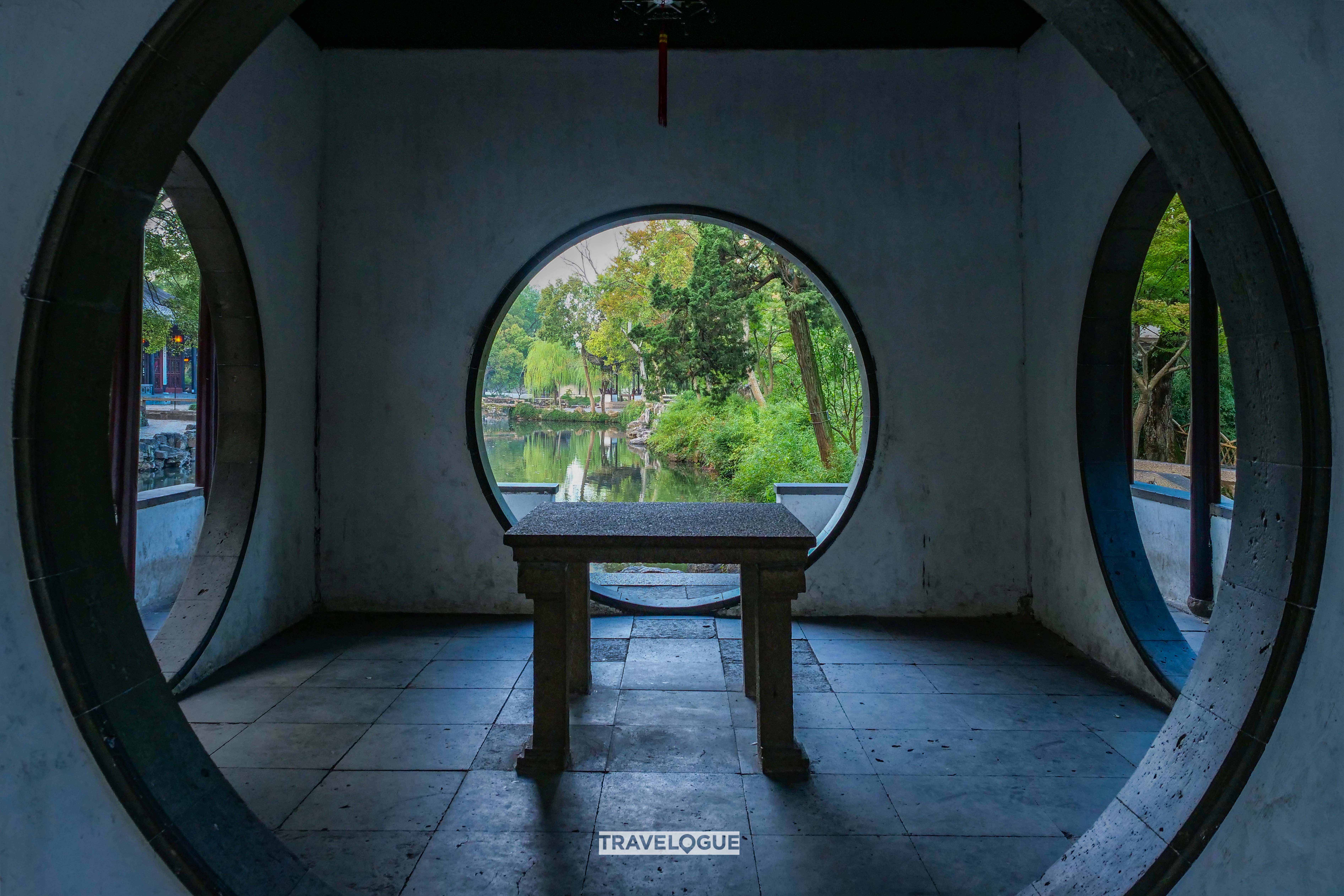 A view of the Wuzhu Youju Pavilion located in the Humble Administrator's Garden in Suzhou, Jiangsu Province /CGTN