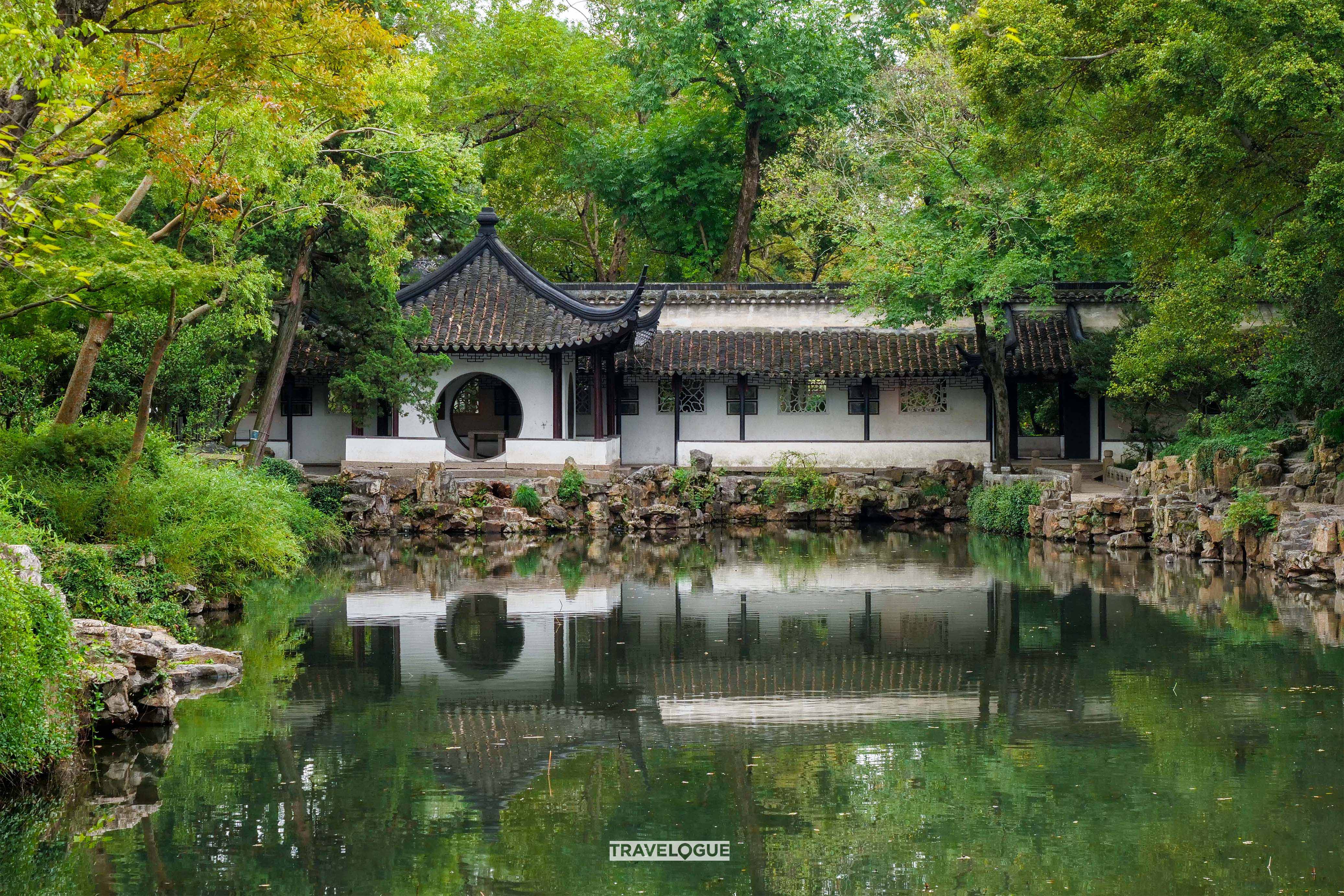 A view of the Wuzhu Youju Pavilion located in the Humble Administrator's Garden in Suzhou, Jiangsu Province /CGTN