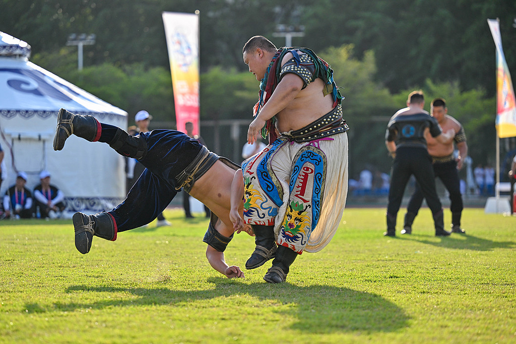 Mongolian wrestling, known as 