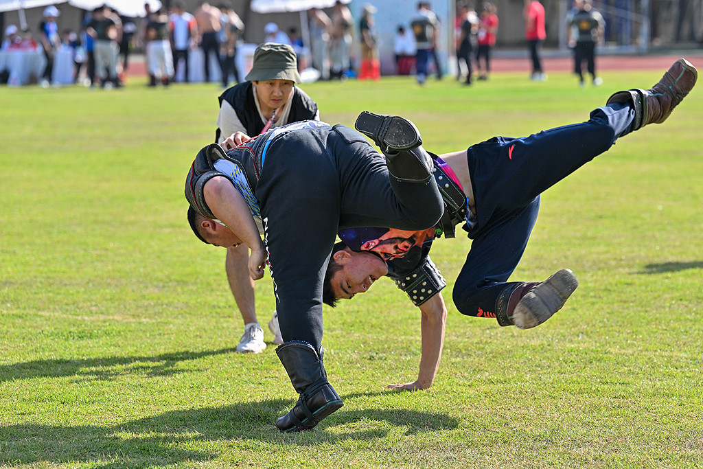 Mongolian wrestling, known as 