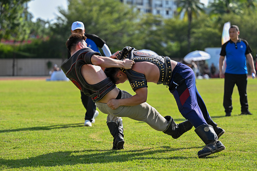 Mongolian wrestling, known as 