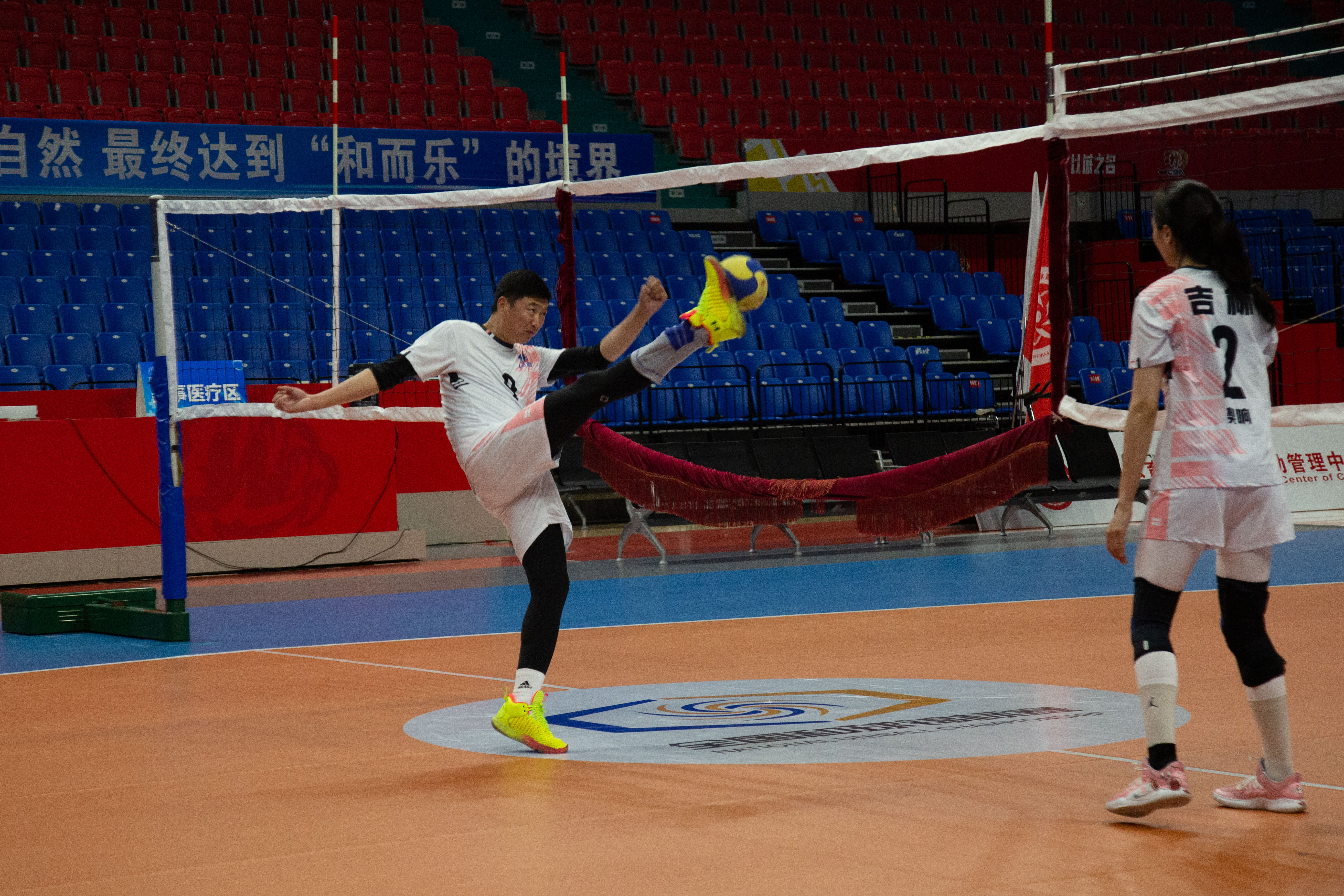 Athletes practice uniball in preparation for the National Uniball Championship, Changchun, Jilin, December 1, 2024. /Chen Hongyu