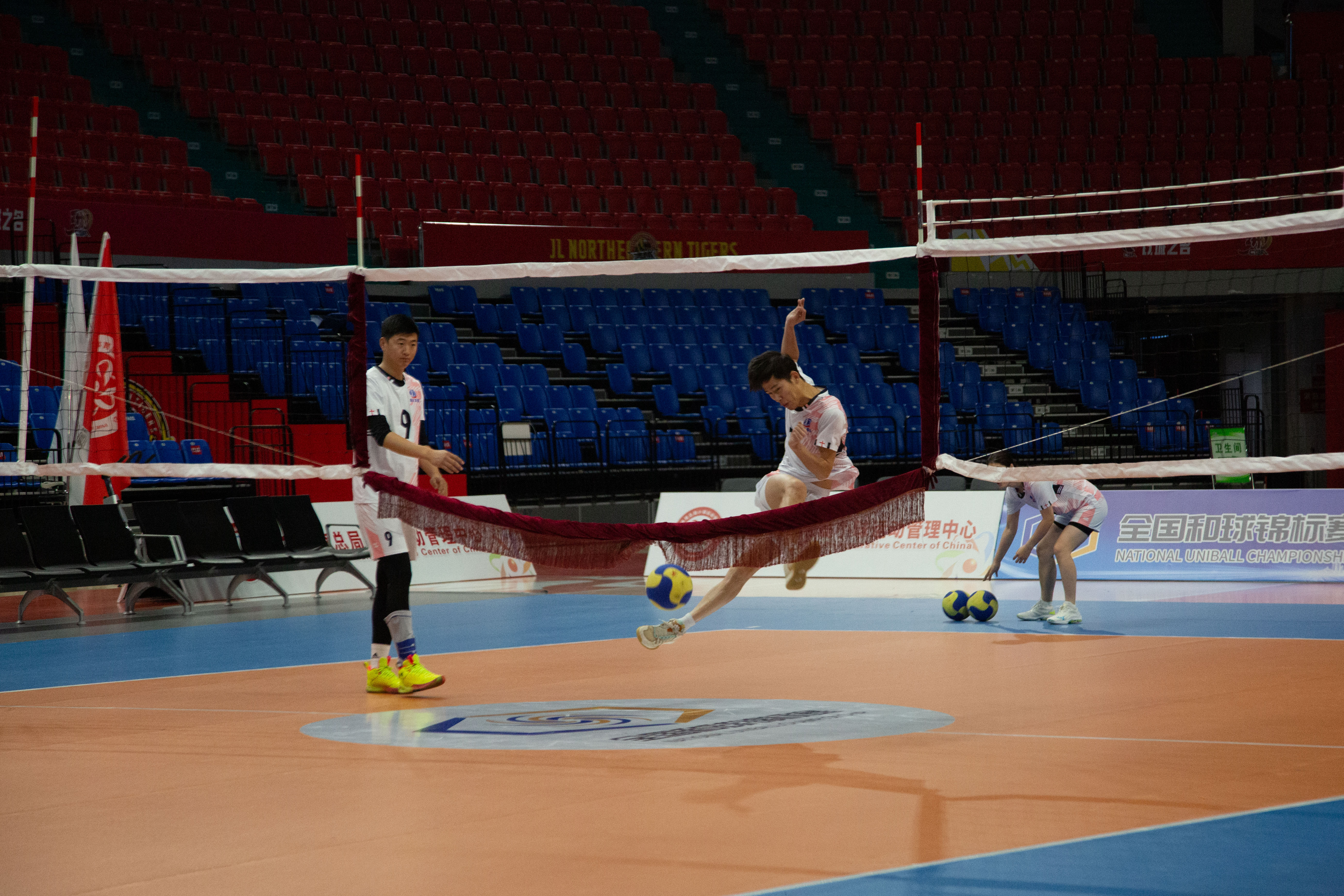 Athletes practice uniball in preparation for the National Uniball Championship, Changchun, Jilin, December 1, 2024. /Chen Hongyu