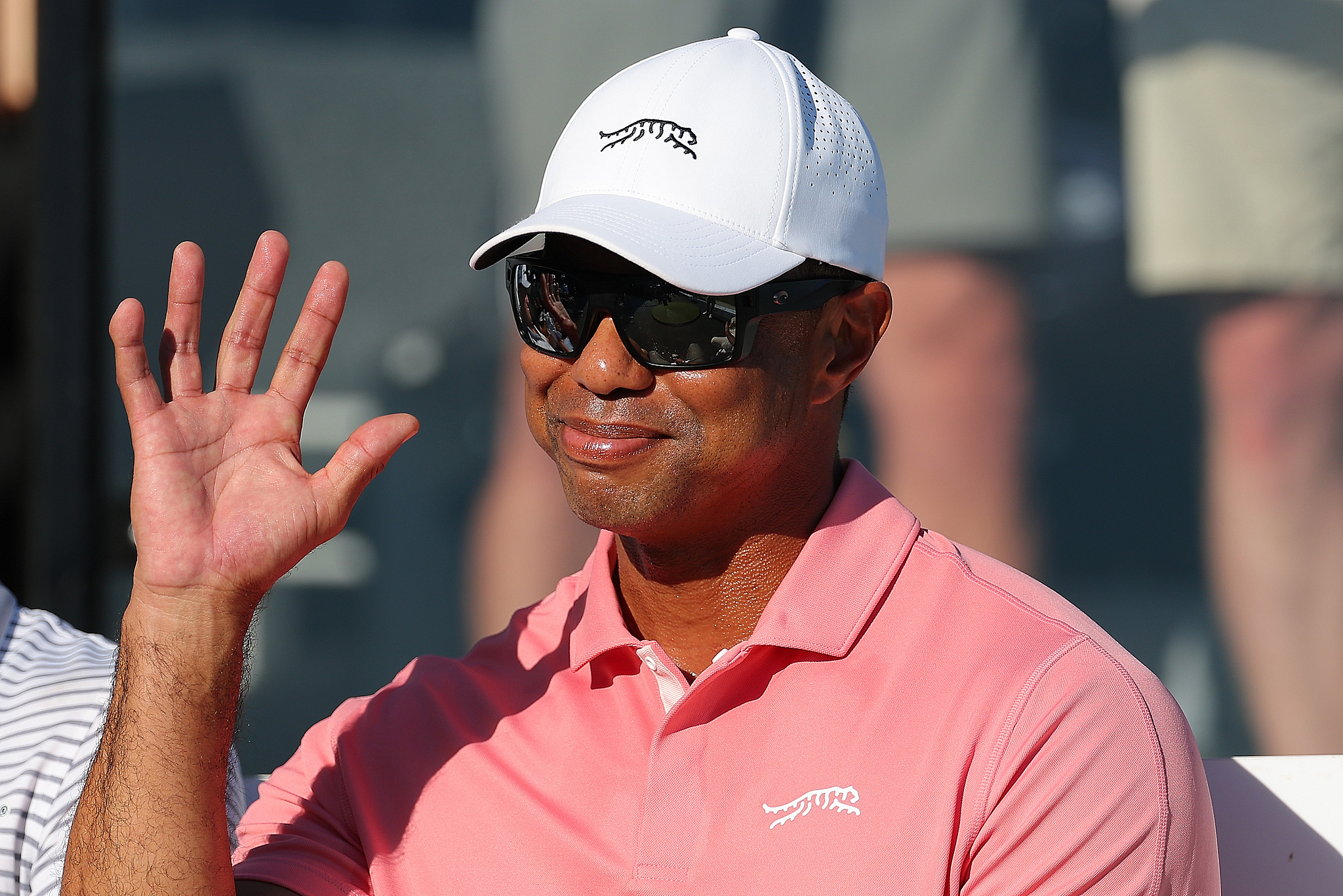 Tiger Woods attends a press cofnerence ahead of the Hero World Challenge at Albany Golf Course in Nassau, Bahamas, December 3, 2024. /CFP 