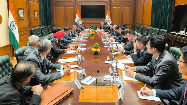 The 32nd meeting of the Working Mechanism for Consultation and Coordination on China-India Border Affairs is held in New Delhi, India, December 5, 2024. /CFP