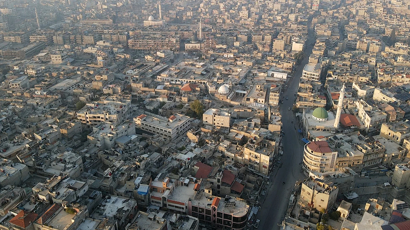 This aerial photograph shows a view of Hama, Syria, on December 6, 2024. /CFP