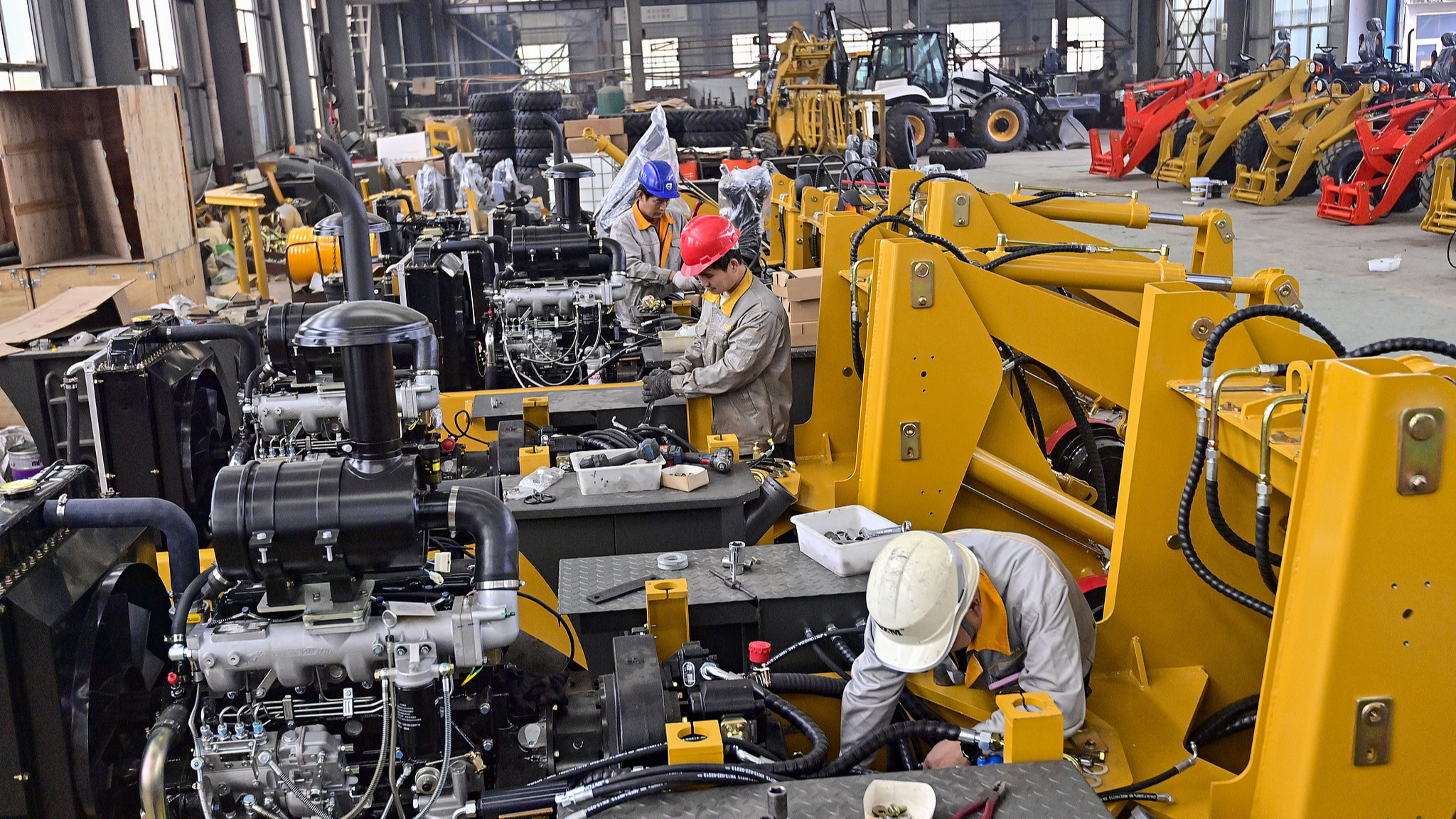 Workers at a factory in Qingzhou City, east China's Shandong Province, November 15, 2024. /CFP