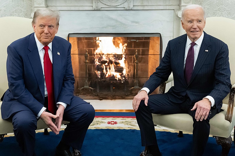 U.S President Joe Biden (R) meets with U.S President-elect Donald Trump in the Oval Office of the White House in Washington, D.C., November 13, 2024. /CFP