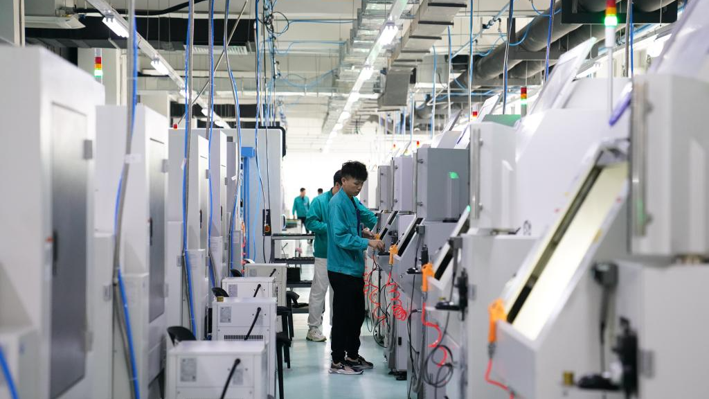 Staff members work at Liaoning Peacock Watch Co., Ltd. in Dandong City, northeast China's Liaoning Province, June 18, 2024. /Xinhua