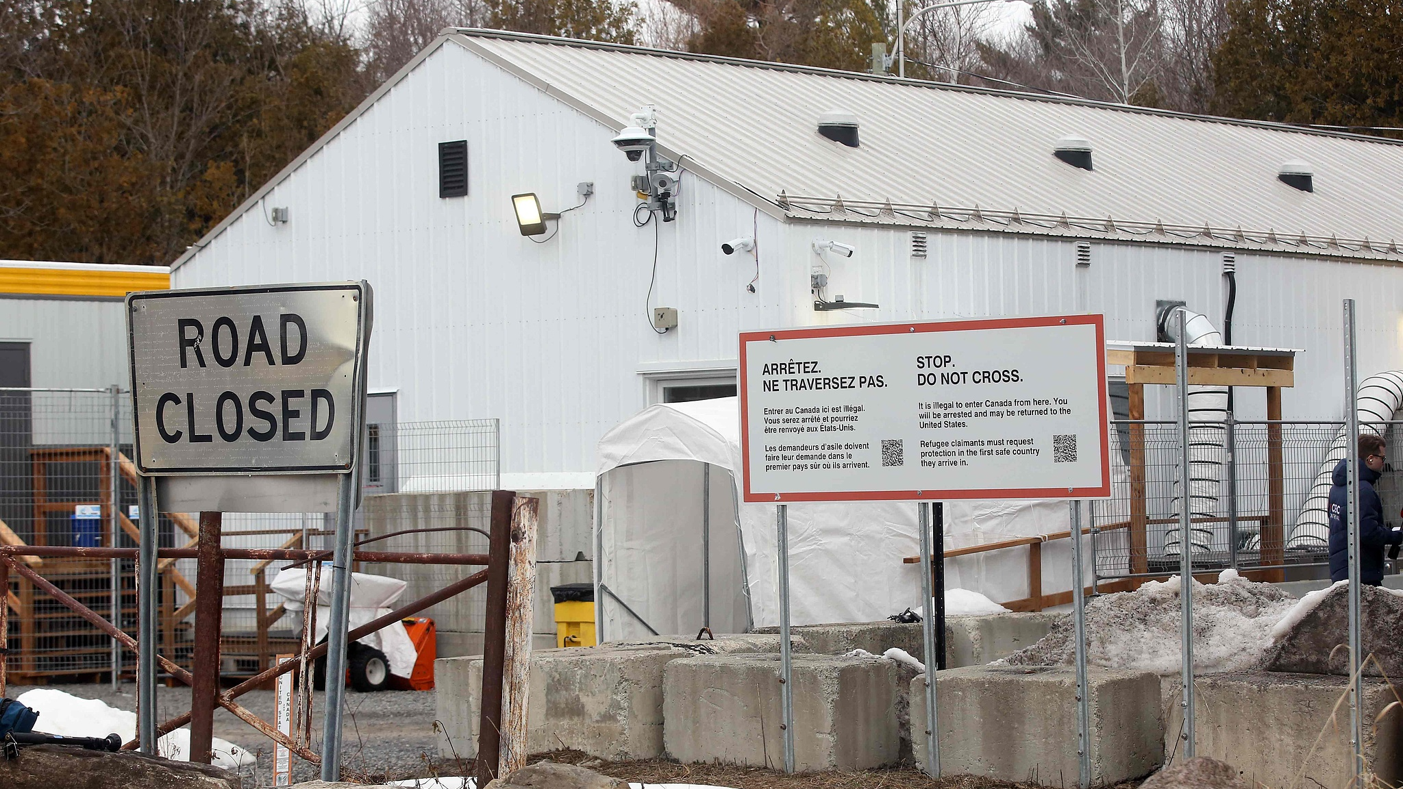 The Roxham Road border crossing between the U.S. and Canada in Roxham, Quebec, Canada, March 25, 2023. /CFP