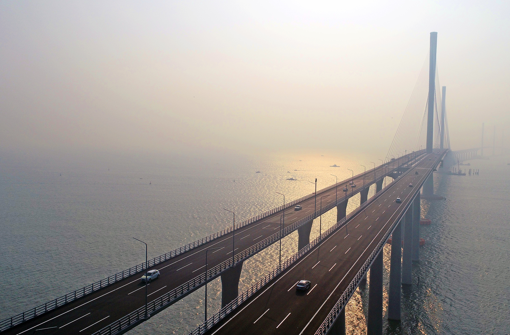 A section of Huangmao Sea Channel Bridge, south China's Guangdong Province, December 11, 2024. /CFP