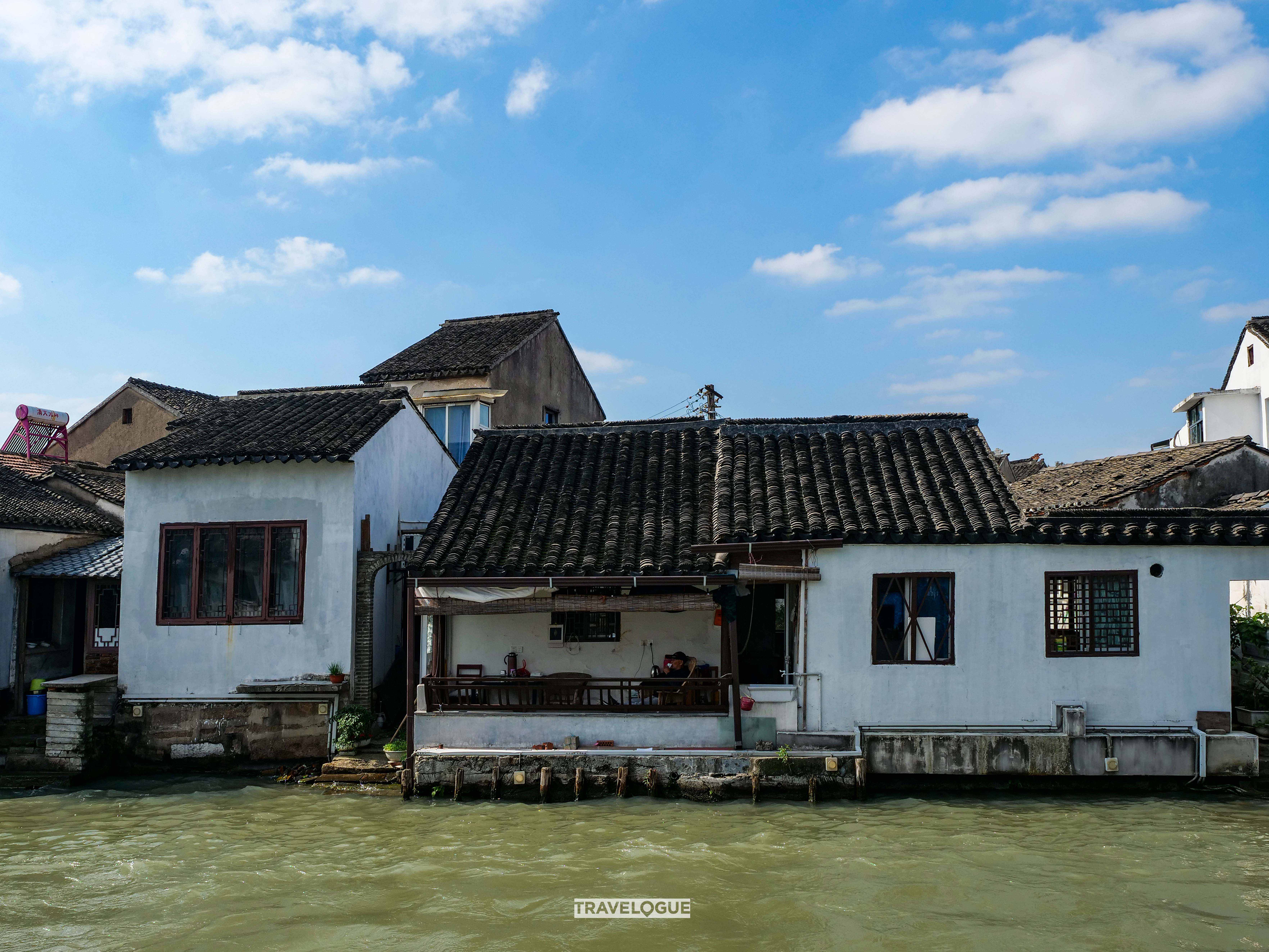 A photo shows the daily life of locals living along the canals in the old quarter of Suzhou, Jiangsu Province. /CGTN