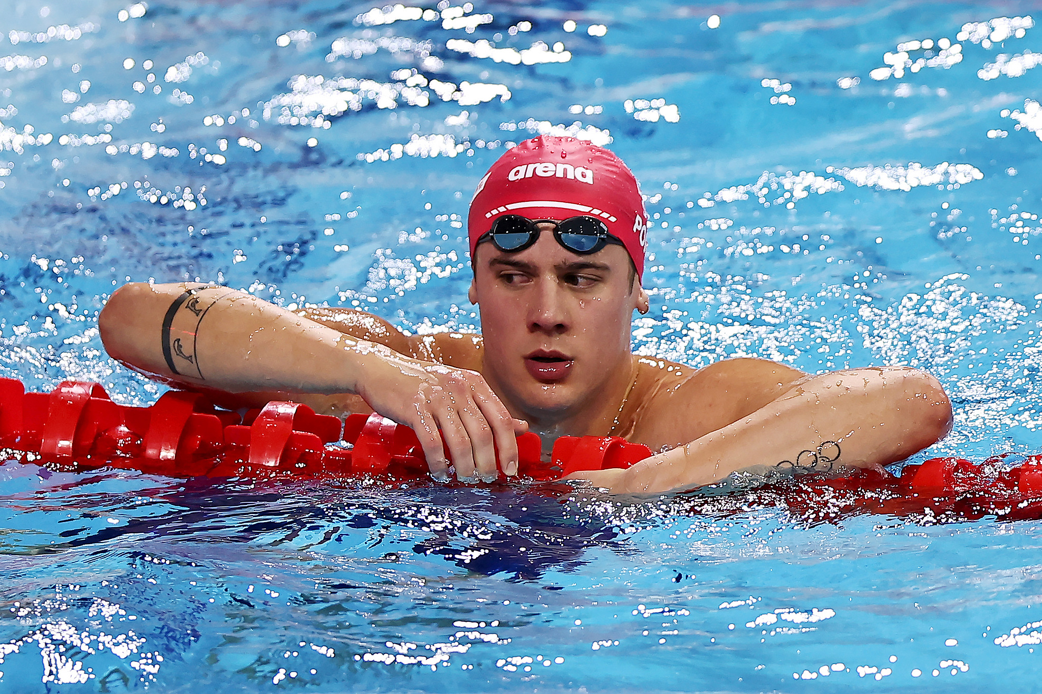 Noe Ponti of Switzerland breaks the men's 50-meter butterfly world record in the event's final at the World Aquatics Swimming Championships (25-meter) in Budapest, Hungary, December 11, 2024. /CFP