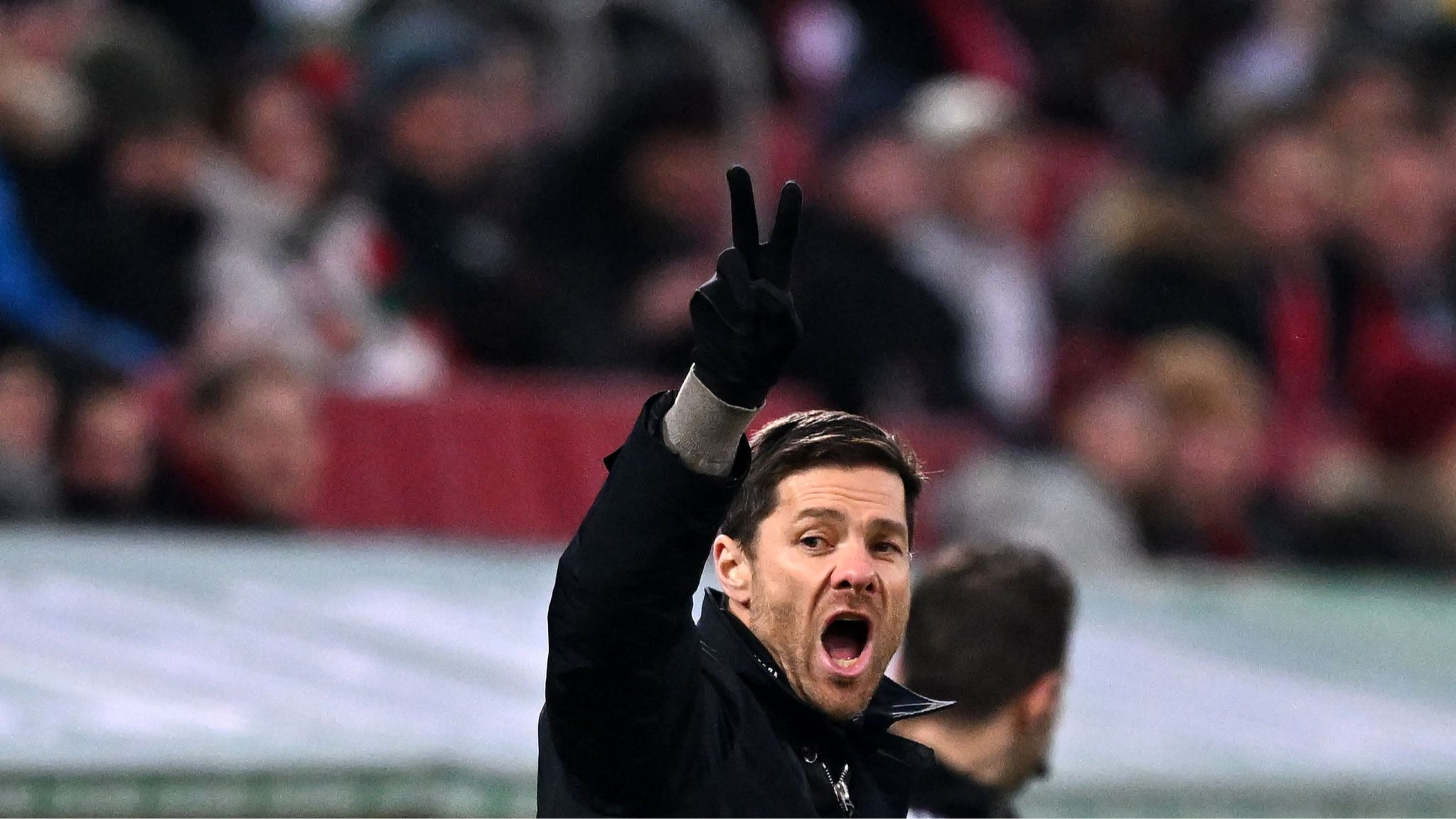 Leverkusen head coach Xabi Alonso during the match in Augsburg, Germany, December 14, 2024. /CFP