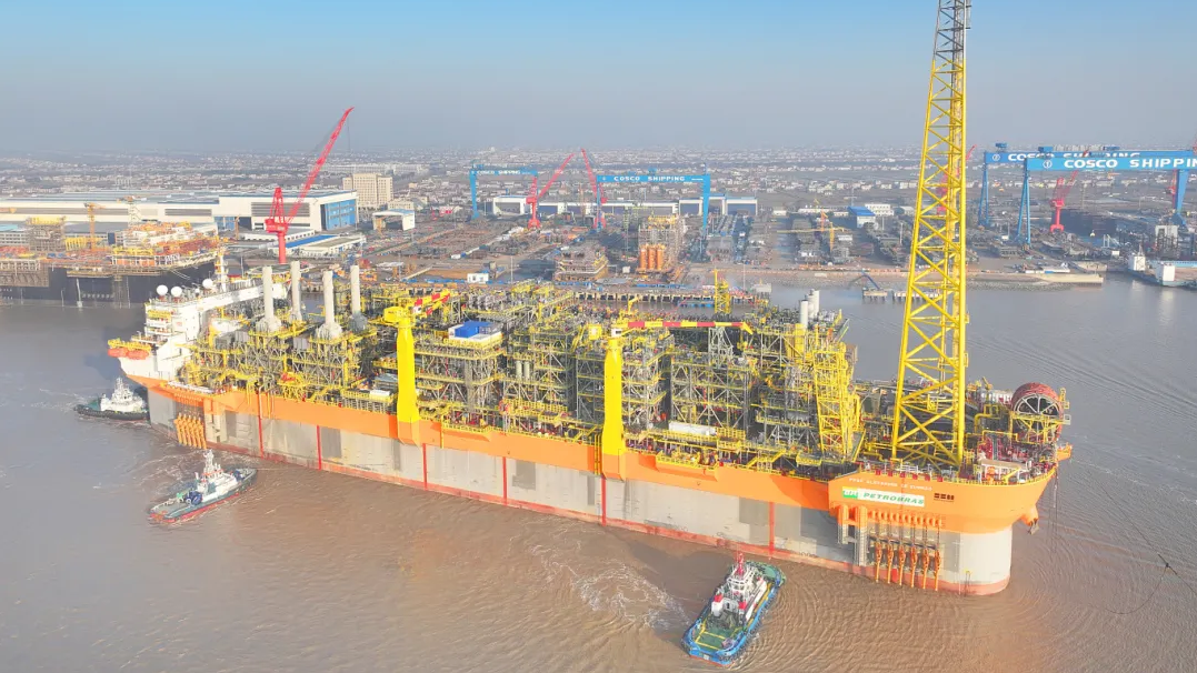 The M026 FPSO is seen in Qidong City, east China's Jiangsu Province, December 16, 2024. /CMG