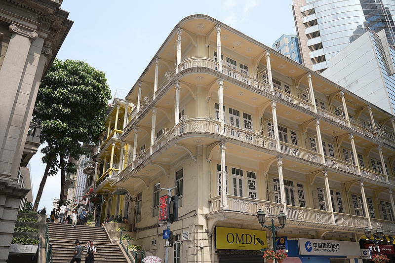 A symbol of 'One Country, Two Systems,' this historic building in Macao blends Portuguese charm with Chinese dynamism, standing as a testament to harmony between diverse cultural identities under a unified framework, China's Macao Special Administrative Region (SAR), April 14, 2024. /CFP