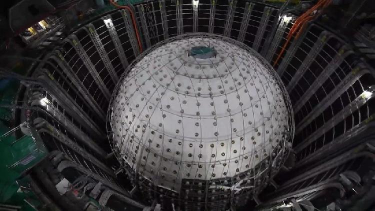 China's Clear Spherical Neutrino Detector Hits Key Phase