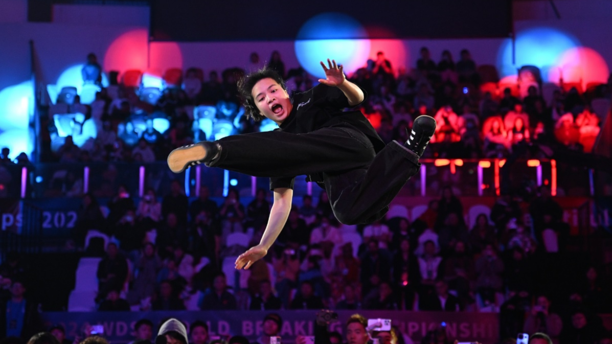 China's Liu Qingyi competes in the women's final at the World DanceSport Federation (WFSF) World Breaking Championships in Chengdu, China, December 21, 2024. /CFP