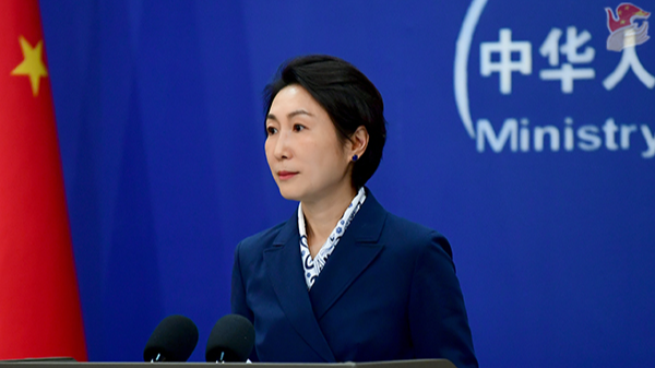 Chinese Foreign Ministry spokesperson Mao Ning at a regular press briefing. /Chinese Foreign Ministry