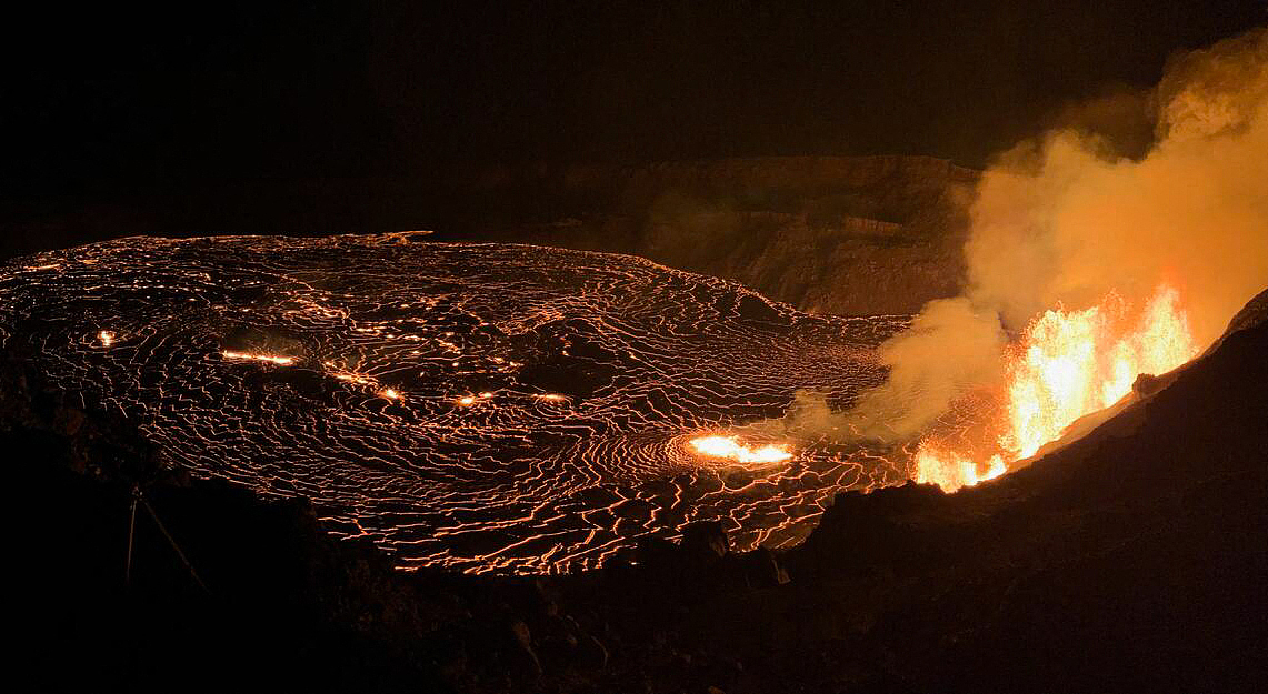 A new eruption within the summit caldera of Kilauea, Kaluapele on Hawaii's Big Island, December 23, 2024. /CFP