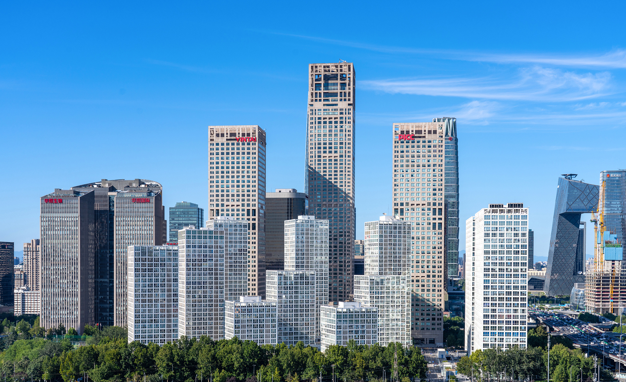 A view of Beijing's central business district, September 22, 2024. /CFP