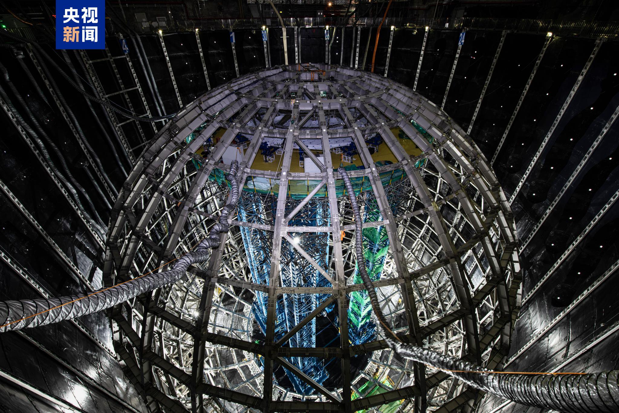 The neutrino detector at Jiangmen Underground Neutrino Observatory. /CMG