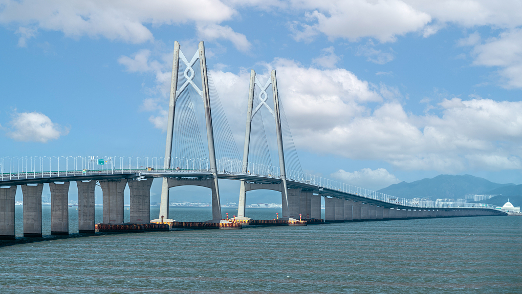 Photo of the Hong Kong-Zhuhai-Macao Bridge, Zhuhai, south China's Guangdong Province, July 20, 2024. /CFP