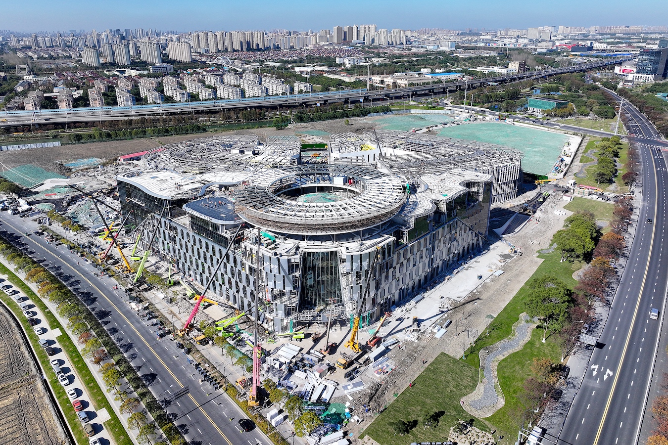 An international low-carbon industrial innovation park is under construction in Kunshan City, Jiangsu Province, east China, November 29, 2024. /CFP