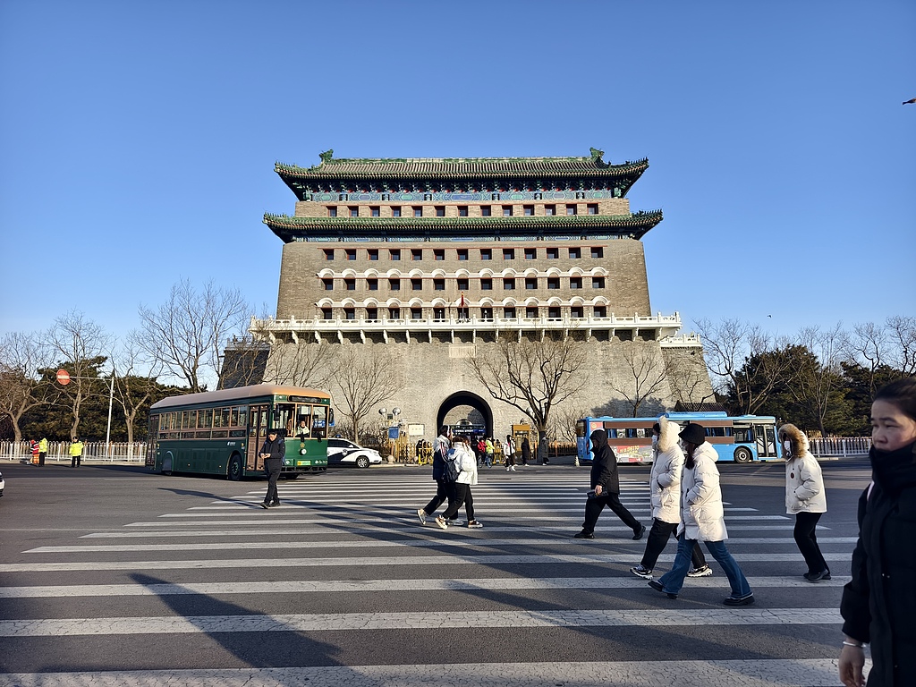 The Arrow Tower of Zhengyangmen on December 26, 2024. /CFP