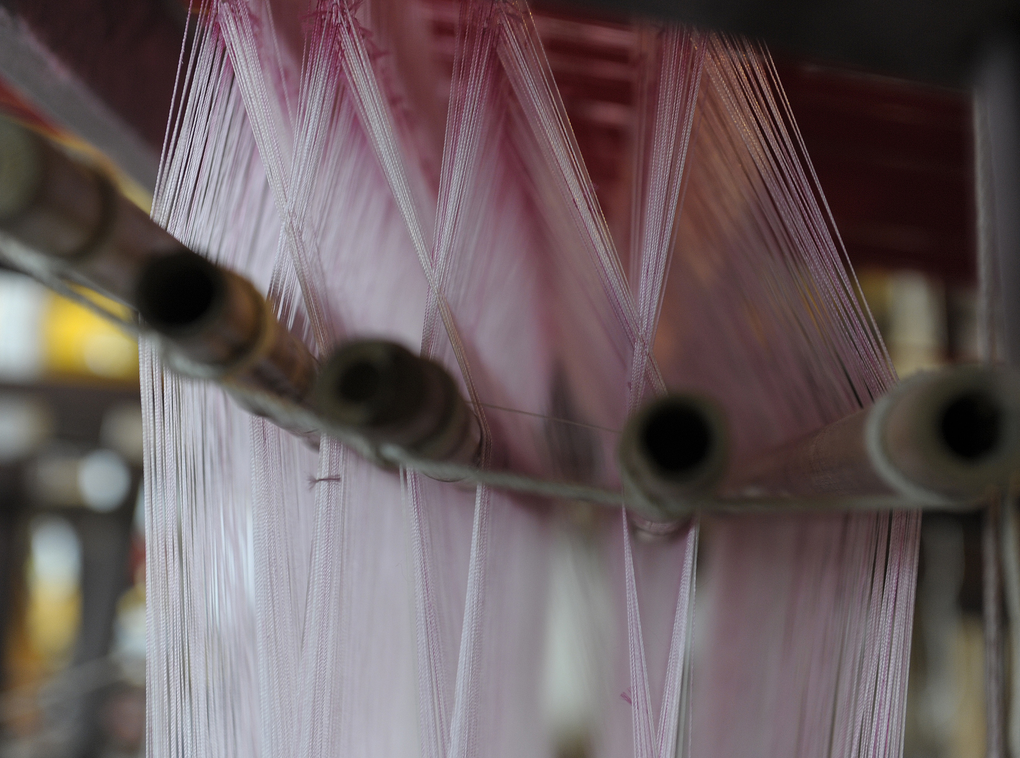 The weaving loom used to create Yunjin brocade at Nanjing Yunjin Institute, Nanjing City, east China's Jiangsu Province, July 29, 2014. /CFP