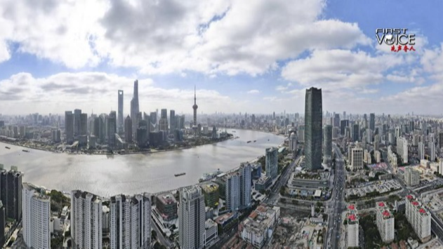 The Lujiazui area, a finance and trade zone, in the China (Shanghai) Pilot Free Trade Zone in east China's Shanghai. /Xinhua