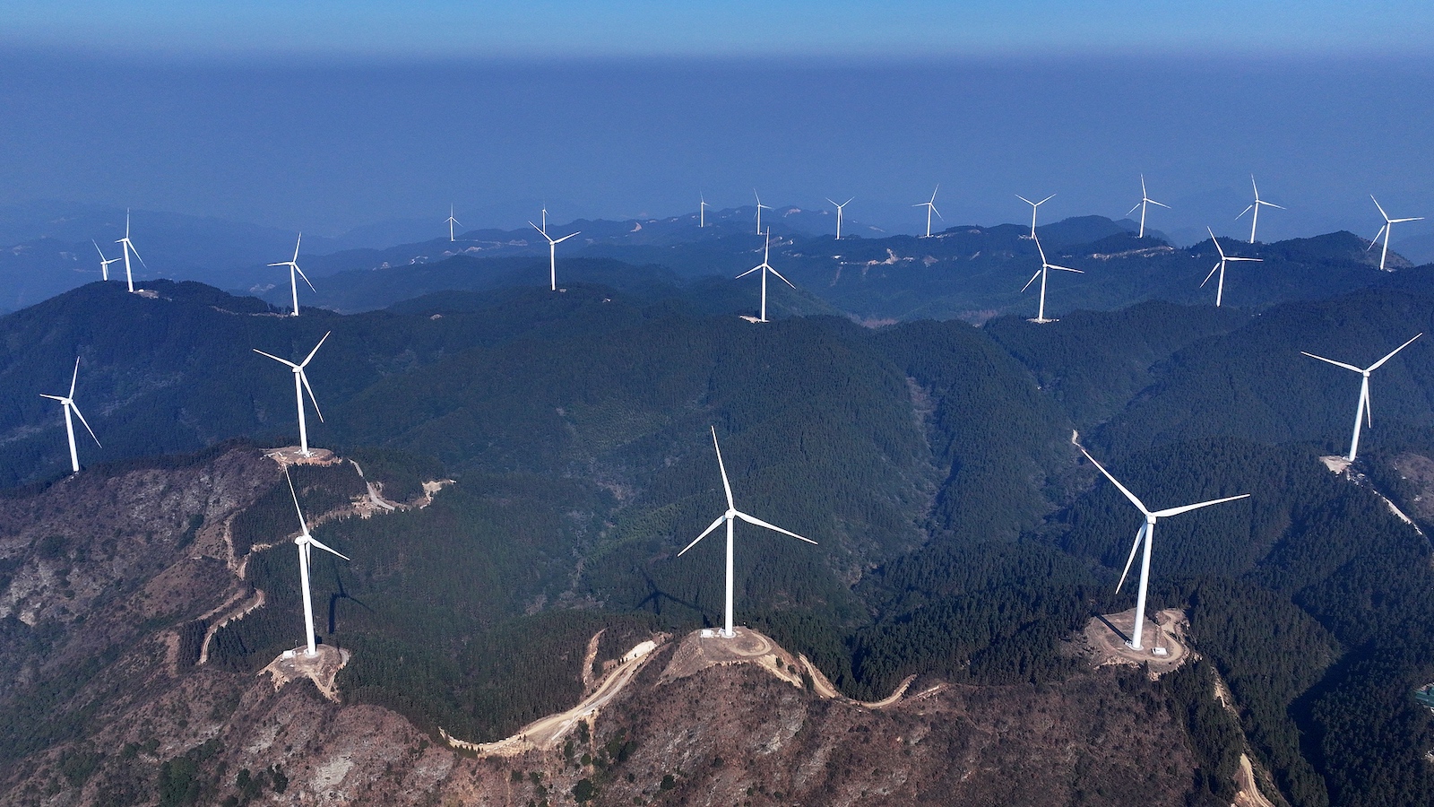 The wind farm in Ji'an City, Jiangxi Province, east China, December 28, 2024. /CFP