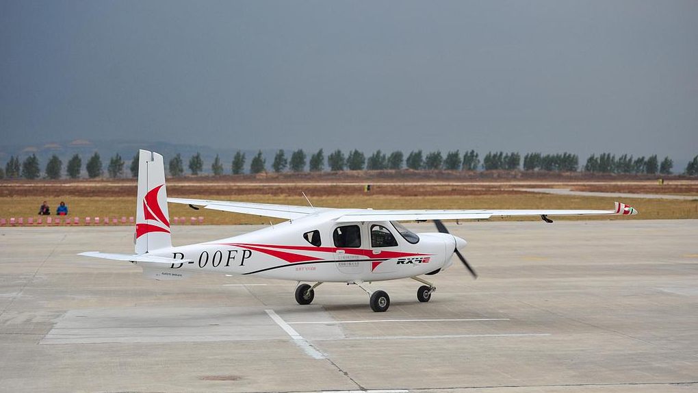 An RX4E aircraft is seen at the Caihu Airport in Shenyang, northeastern China's Liaoning Province, October 28, 2019. /CFP