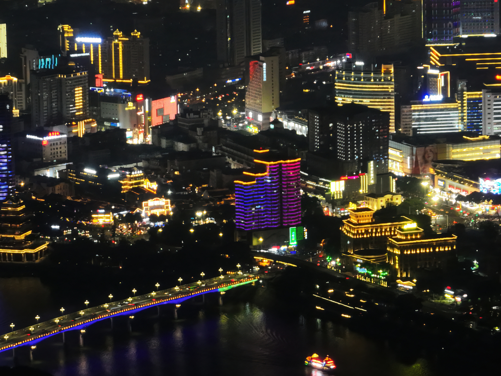 The city of Nanning is seen from above at night in Guangxi Zhuang Autonomous Region on May 20, 2023. /CFP