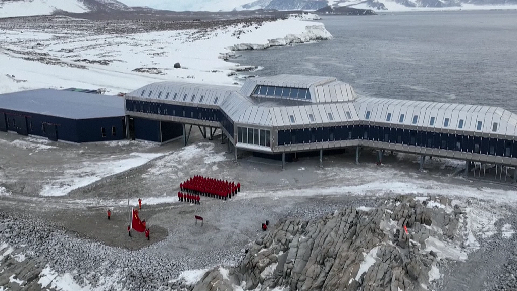 An aerial view of China Qinling Station in Antarctica. /CFP