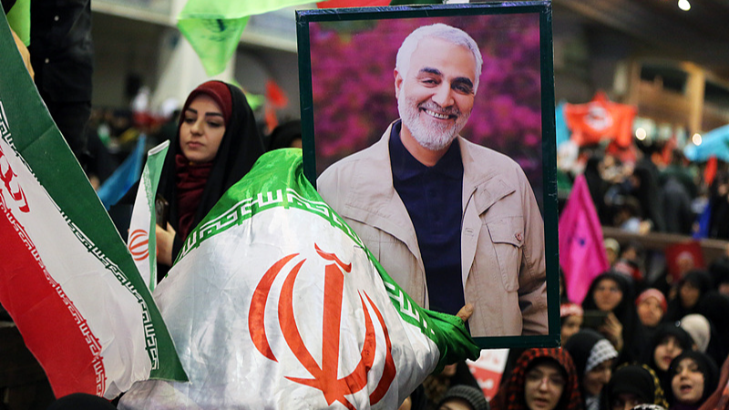 Iranians attend a commemoration ceremony to mark the fifth anniversary of the assassination of Qassem Soleimani, former commander of the Islamic Revolutionary Guard Corps Quds Force, in Tehran, Iran, January 2, 2025. Soleimani was killed in a U.S. attack in Baghdad on January 3, 2020. /CFP