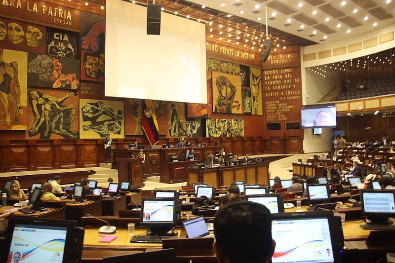 The Plenary of the National Assembly approved the FTA with China in the Legislative Palace, Quito, Ecuador, February 7, 2024. /CFP