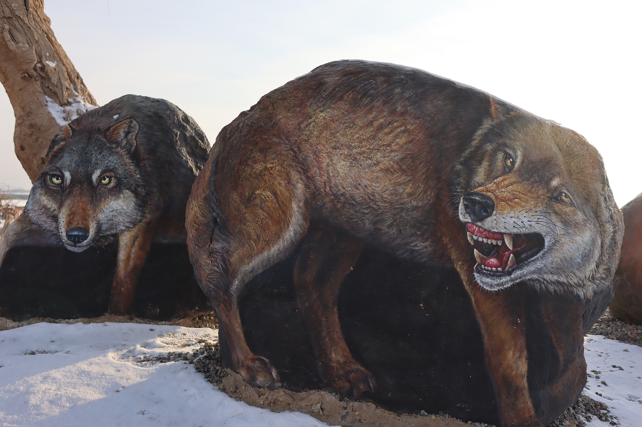 A group of rock paintings is seen on display at the East Tianshan Natural Geology Exposition Park in Hami, Xinjiang Uygur Autonomous Region. /CFP