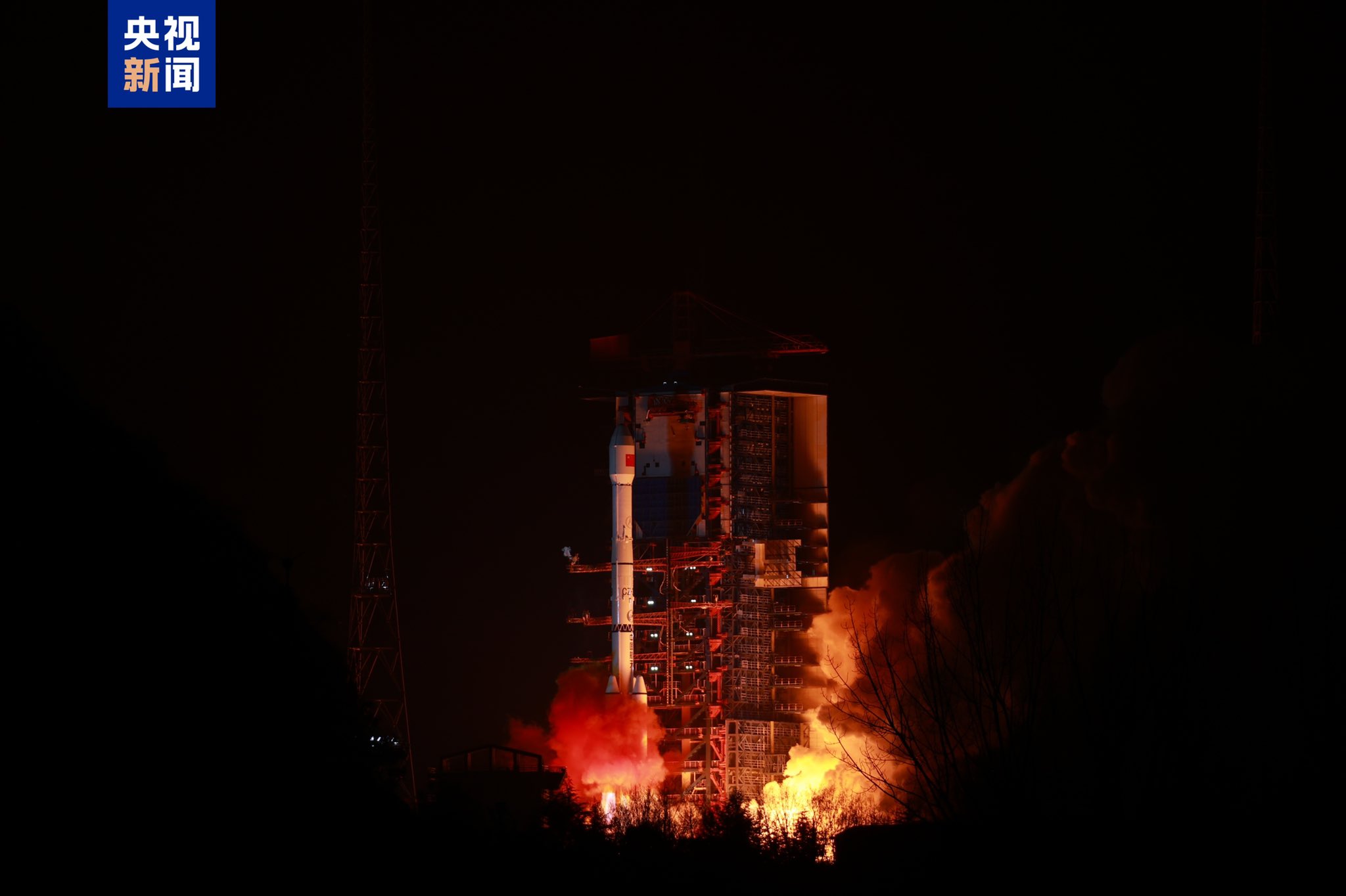 A Long March-3B rocket carrying a test satellite, Shijian-25, blasts off from the Xichang Satellite Launch Center in southwest China's Sichuan Province, January 7, 2025. /China Media Group