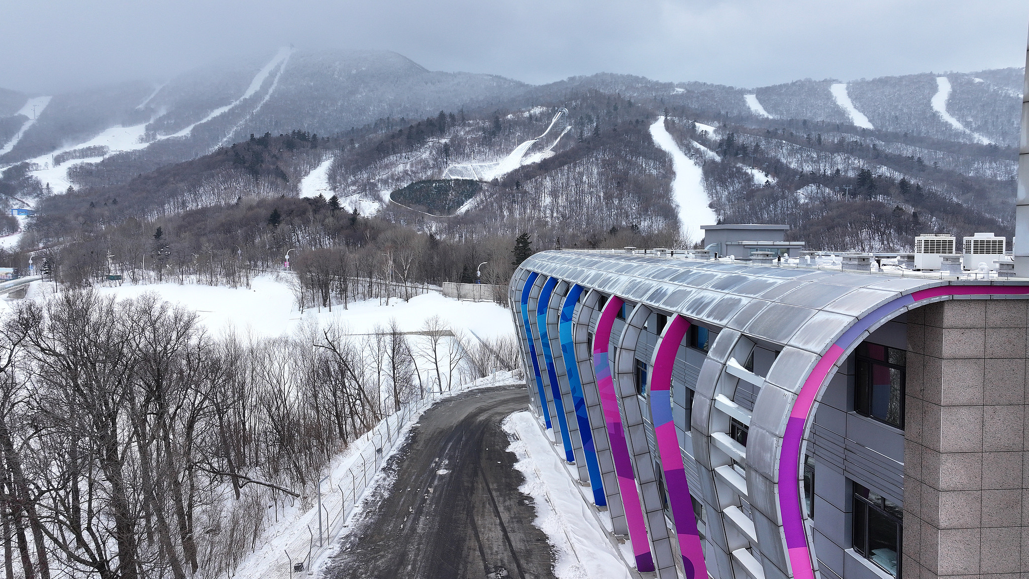 An aerial view of the Yabuli Media Center and Yabuli Ski Resort outside the city of Harbin, Heilongjiang Province, China, December 15, 2024. /CFP