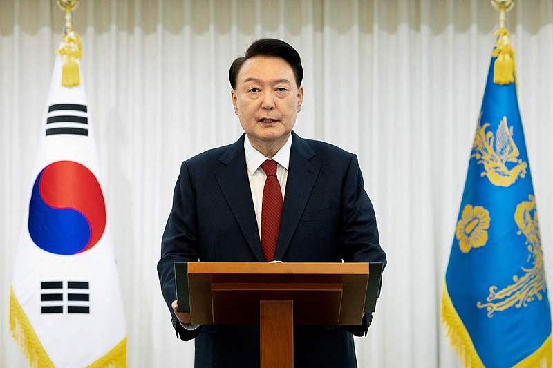 South Korean President Yoon Suk-yeol gives a public address from his official residence in Seoul, December 14, 2024. /CFP