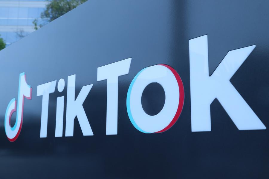 This file photo shows a logo of TikTok's Los Angeles Office in Culver City, Los Angeles County, the United States. /Xinhua