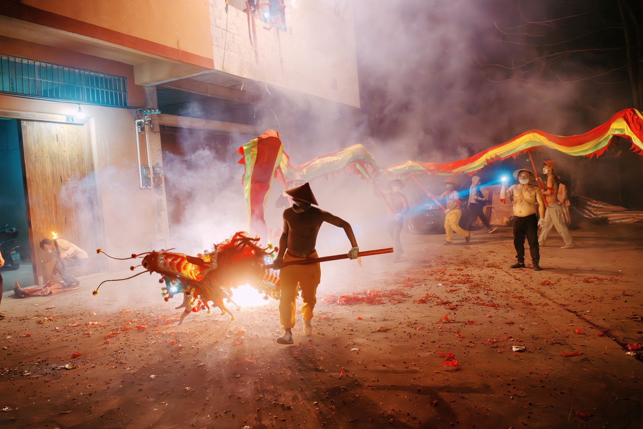 Perayaan Festival Paolong diadakan selama Festival Musim Semi 2024 di Kabupaten Binyang, Daerah Otonomi Guangxi Zhuang. /VCG