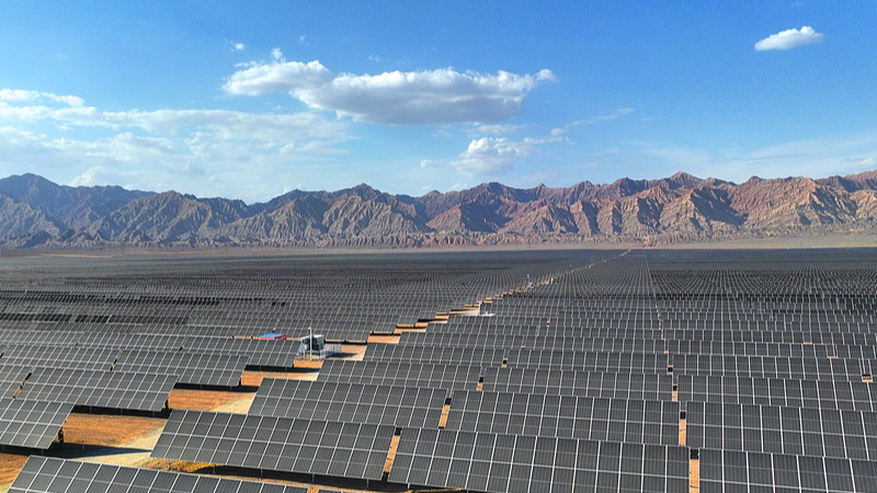 The photovoltaic power plant in Aksu Prefecture, northwest China's Xinjiang Uygur Autonomous Region, August 26, 2023. /CFP