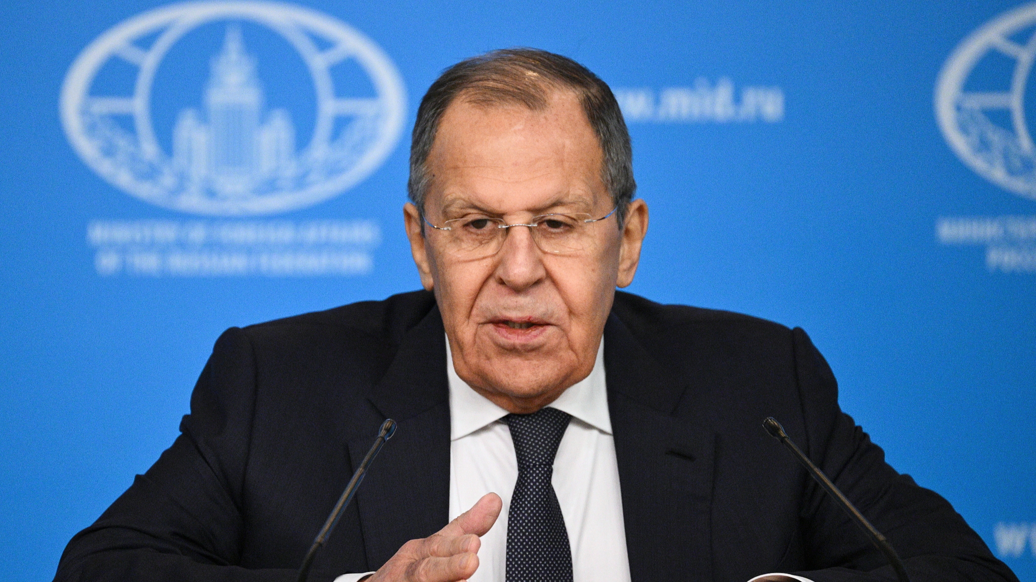 Russian Foreign Minister Sergey Lavrov attends an annual news conference in Moscow, Russia, January 14, 2025. /CFP