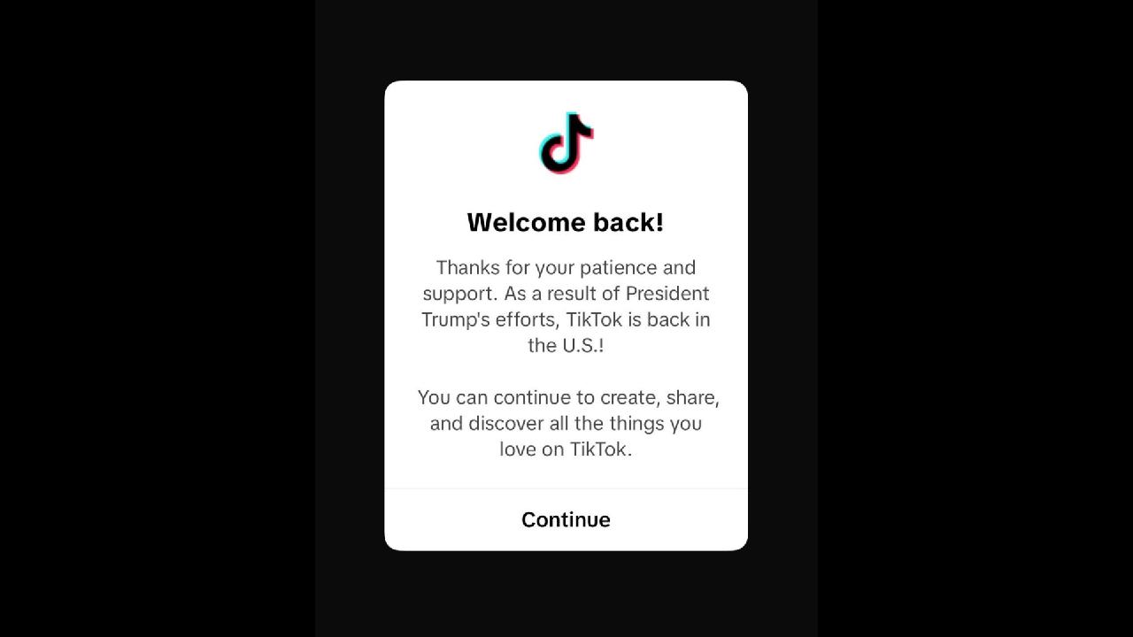 TikTok reinstates U.S. service following Trump's executive order